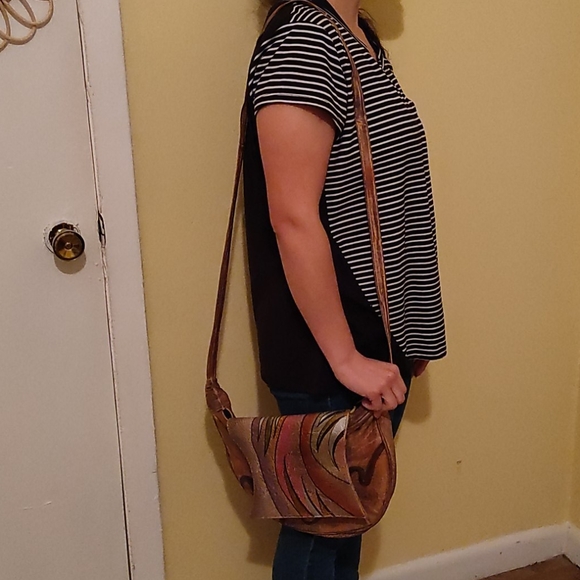 Botany Hand painted Leather Purse - Picture 6 of 7